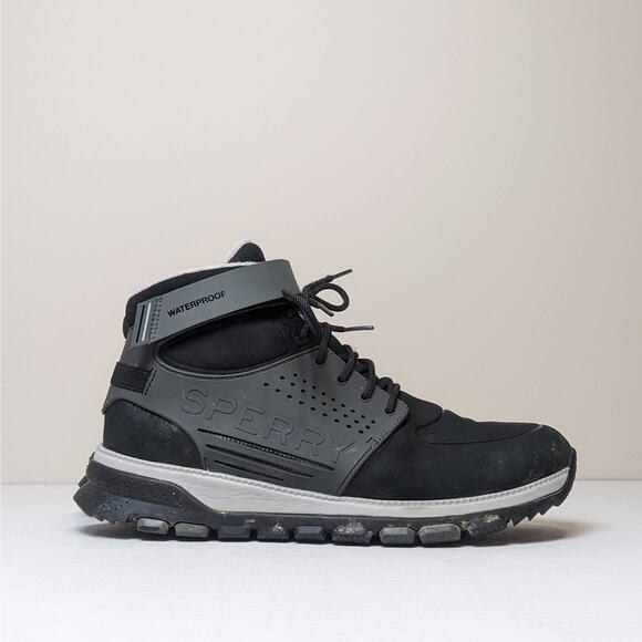 Sperry Men's Sz 10.5 Seamount Winter Chukka Boot Waterproof Black Gray Snow - Picture 1 of 9